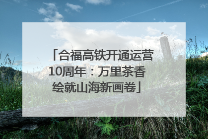 合福高铁开通运营10周年：万里茶香绘就山海新画卷