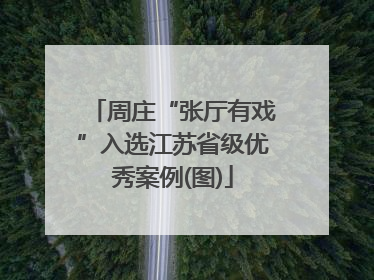 周庄“张厅有戏”入选江苏省级优秀案例(图)