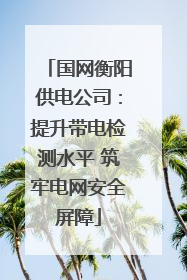国网衡阳供电公司：提升带电检测水平 筑牢电网安全屏障