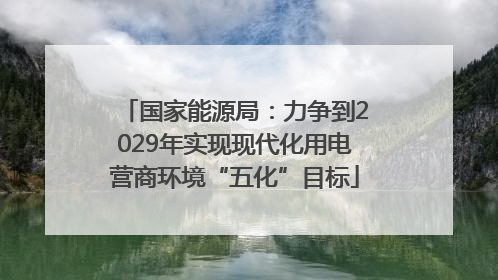 国家能源局：力争到2029年实现现代化用电营商环境“五化”目标
