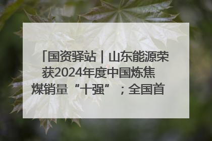 国资驿站｜山东能源荣获2024年度中国炼焦煤销量“十强”；全国首例铁路盖上智慧物流园钢结构主体完工