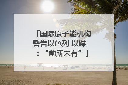 国际原子能机构警告以色列 以媒：“前所未有”