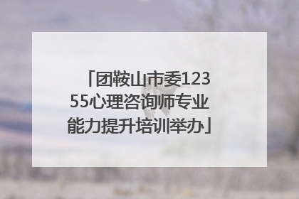 团鞍山市委12355心理咨询师专业能力提升培训举办