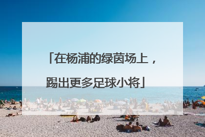 在杨浦的绿茵场上，踢出更多足球小将