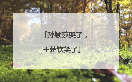 孙颖莎哭了，王楚钦笑了