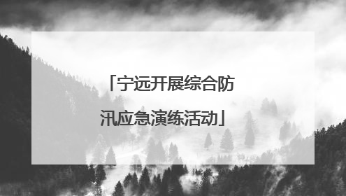 宁远开展综合防汛应急演练活动