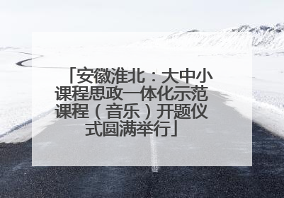 安徽淮北：大中小课程思政一体化示范课程（音乐）开题仪式圆满举行