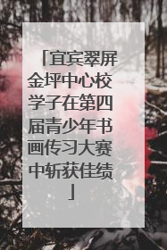 宜宾翠屏金坪中心校学子在第四届青少年书画传习大赛中斩获佳绩