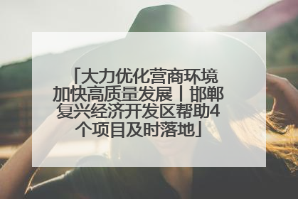 大力优化营商环境 加快高质量发展丨邯郸复兴经济开发区帮助4个项目及时落地