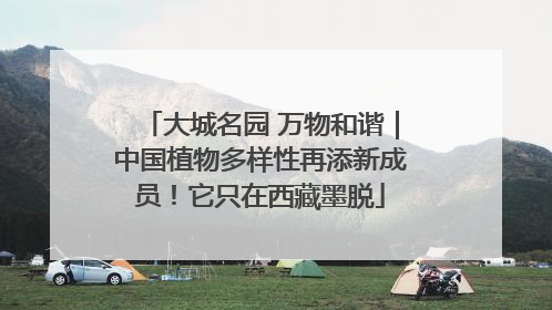 大城名园 万物和谐｜中国植物多样性再添新成员！它只在西藏墨脱