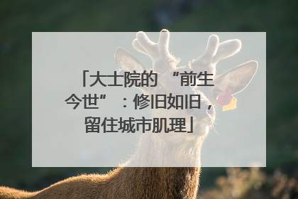 大士院的 “前生今世”：修旧如旧，留住城市肌理