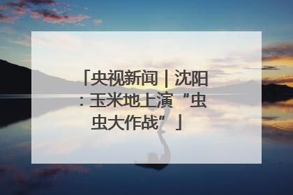 央视新闻｜沈阳：玉米地上演“虫虫大作战”