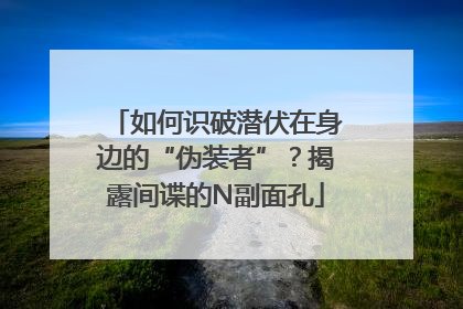 如何识破潜伏在身边的“伪装者”？揭露间谍的N副面孔