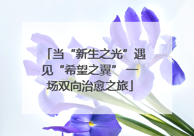当“新生之光”遇见“希望之翼” 一场双向治愈之旅
