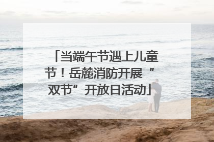 当端午节遇上儿童节！岳麓消防开展“双节”开放日活动