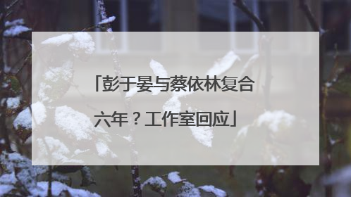 彭于晏与蔡依林复合六年？工作室回应
