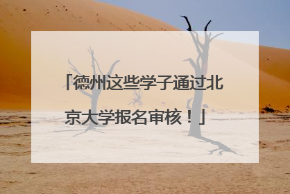 德州这些学子通过北京大学报名审核！