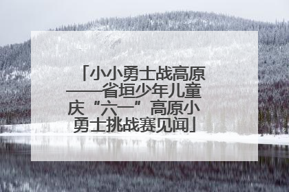 小小勇士战高原——省垣少年儿童庆“六一”高原小勇士挑战赛见闻