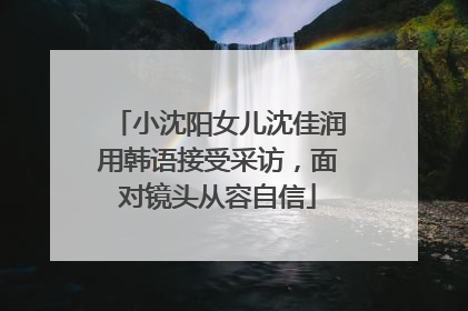 小沈阳女儿沈佳润用韩语接受采访，面对镜头从容自信