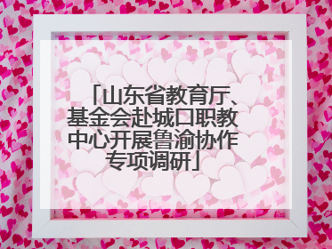 山东省教育厅、基金会赴城口职教中心开展鲁渝协作专项调研