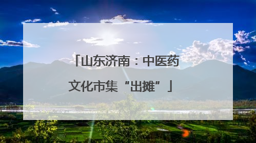 山东济南：中医药文化市集“出摊”
