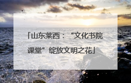 山东莱西：“文化书院课堂”绽放文明之花