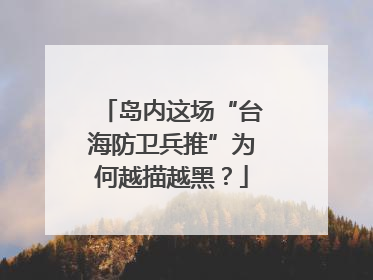 岛内这场“台海防卫兵推”为何越描越黑？