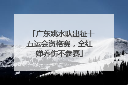 广东跳水队出征十五运会资格赛，全红婵养伤不参赛