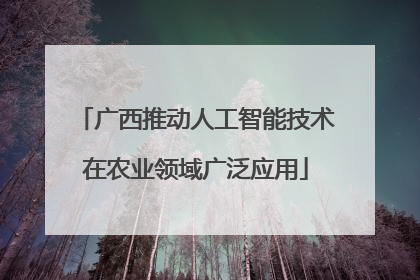 广西推动人工智能技术在农业领域广泛应用
