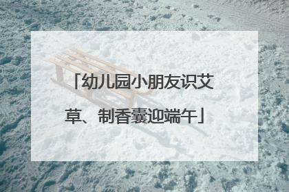 幼儿园小朋友识艾草、制香囊迎端午