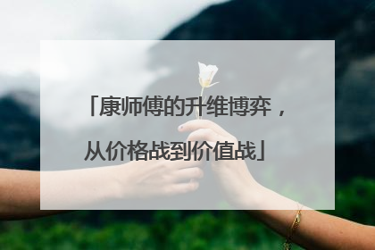 康师傅的升维博弈，从价格战到价值战