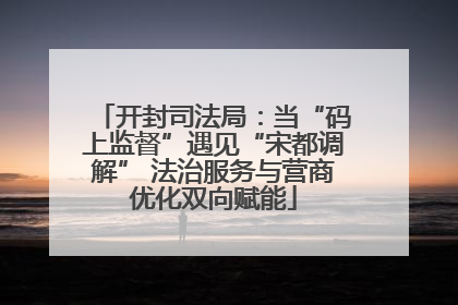 开封司法局：当“码上监督”遇见“宋都调解” 法治服务与营商优化双向赋能