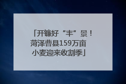 开镰好“丰”景！菏泽曹县159万亩小麦迎来收割季
