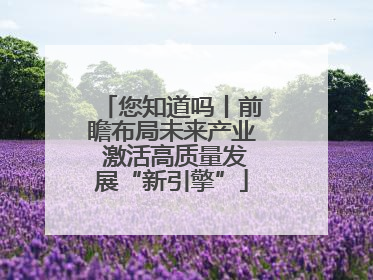 您知道吗丨前瞻布局未来产业 激活高质量发展“新引擎”