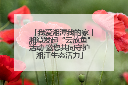 我爱湘潭我的家丨湘潭发起“云放鱼”活动 邀您共同守护湘江生态活力