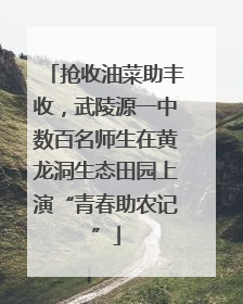 抢收油菜助丰收，武陵源一中数百名师生在黄龙洞生态田园上演“青春助农记”