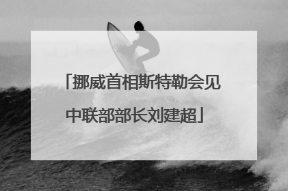 挪威首相斯特勒会见中联部部长刘建超