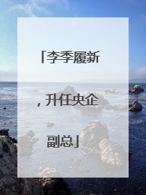 李季履新，升任央企副总