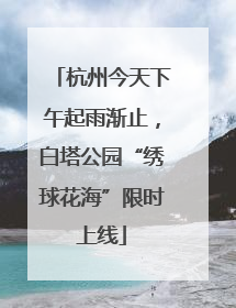 杭州今天下午起雨渐止，白塔公园“绣球花海”限时上线
