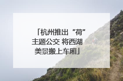 杭州推出“荷”主题公交 将西湖美景搬上车厢