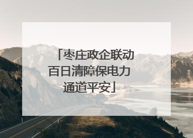 枣庄政企联动百日清障保电力通道平安