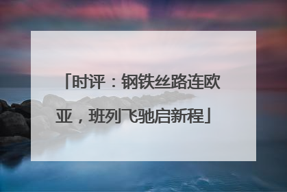 时评：钢铁丝路连欧亚，班列飞驰启新程