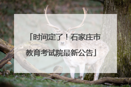 时间定了！石家庄市教育考试院最新公告