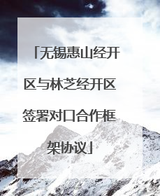 无锡惠山经开区与林芝经开区签署对口合作框架协议