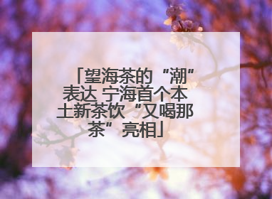 望海茶的“潮”表达 宁海首个本土新茶饮“又喝那茶”亮相