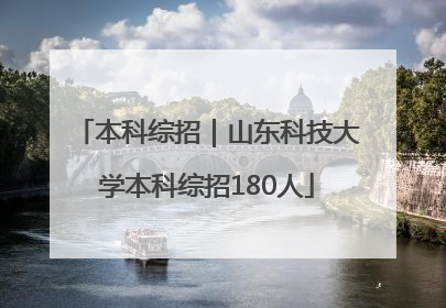 本科综招｜山东科技大学本科综招180人