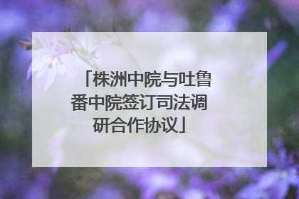 株洲中院与吐鲁番中院签订司法调研合作协议