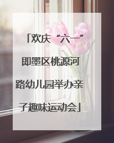 欢庆“六一” 即墨区桃源河路幼儿园举办亲子趣味运动会