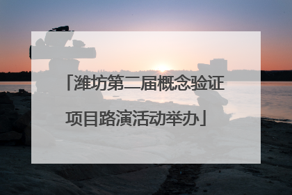潍坊第二届概念验证项目路演活动举办