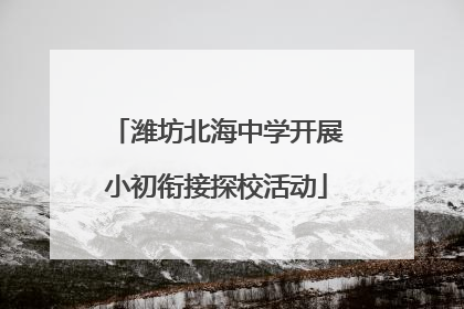 潍坊北海中学开展小初衔接探校活动